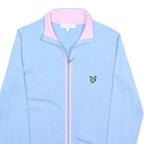 LYLE & SCOTT Womens Blue & Pink Plain Jumper Full Zip Crew Neck Basic Knit S