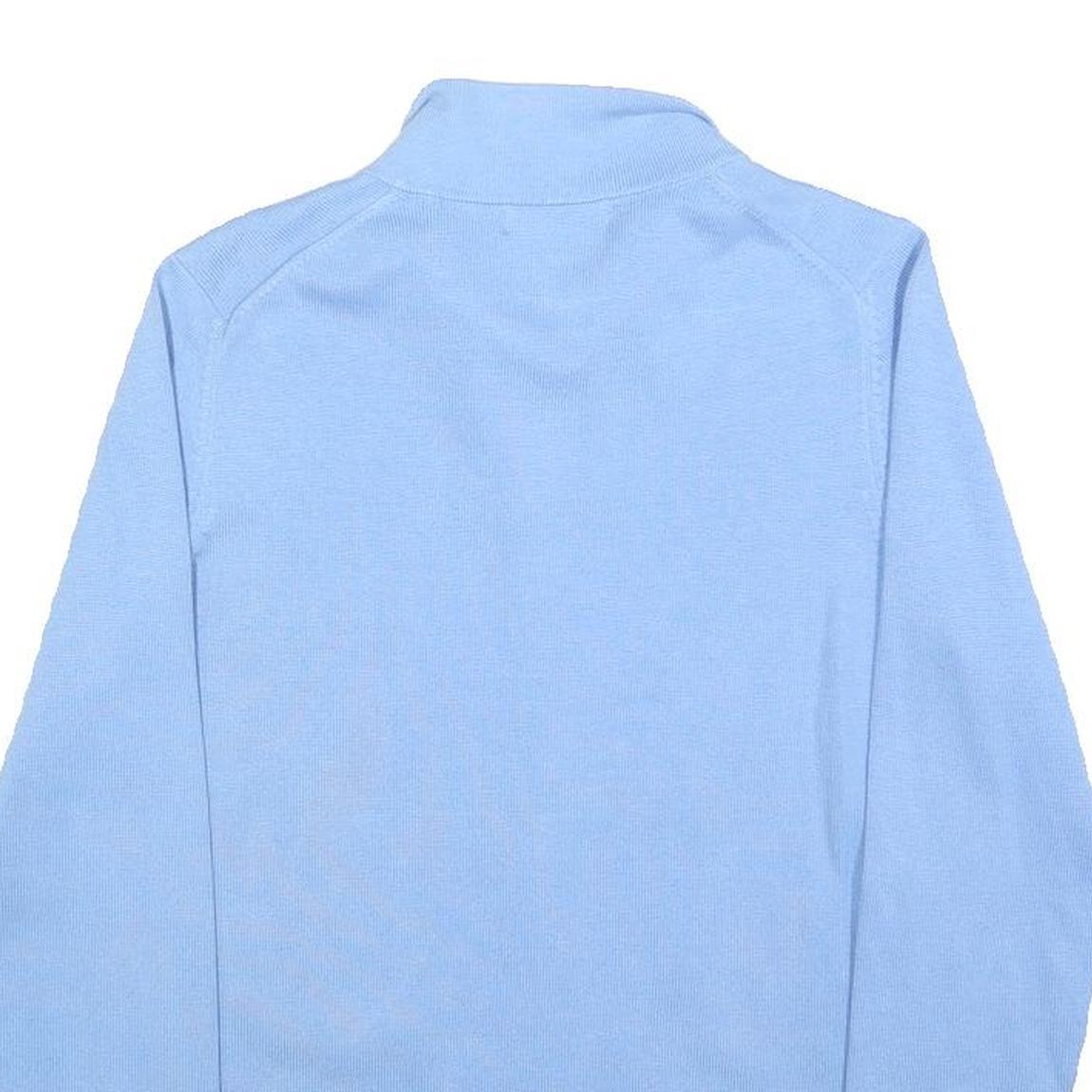 LYLE & SCOTT Womens Blue & Pink Plain Jumper Full Zip Crew Neck Basic Knit S