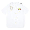 SMIFFY'S Mens White Military Style Shirt S Novelty Costume Gold Buttons