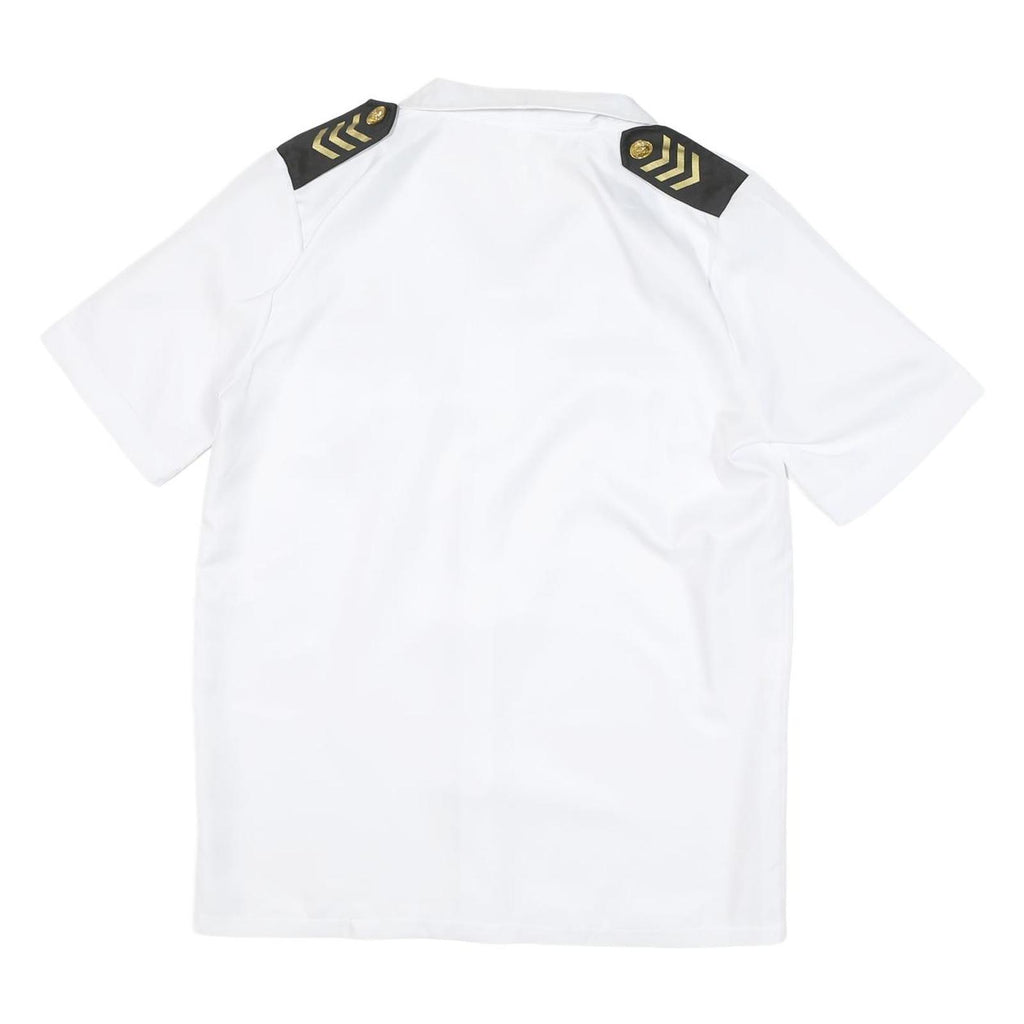 SMIFFY'S Mens White Military Style Shirt S Novelty Costume Gold Buttons
