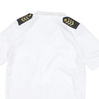SMIFFY'S Mens White Military Style Shirt S Novelty Costume Gold Buttons
