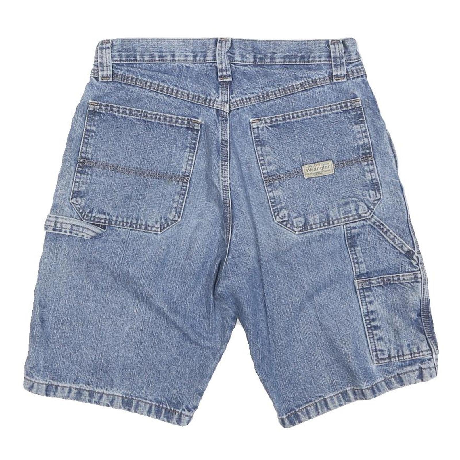 WRANGLER Mens Denim Blue Carpenter Shorts M W28 Classic Fit Workwear