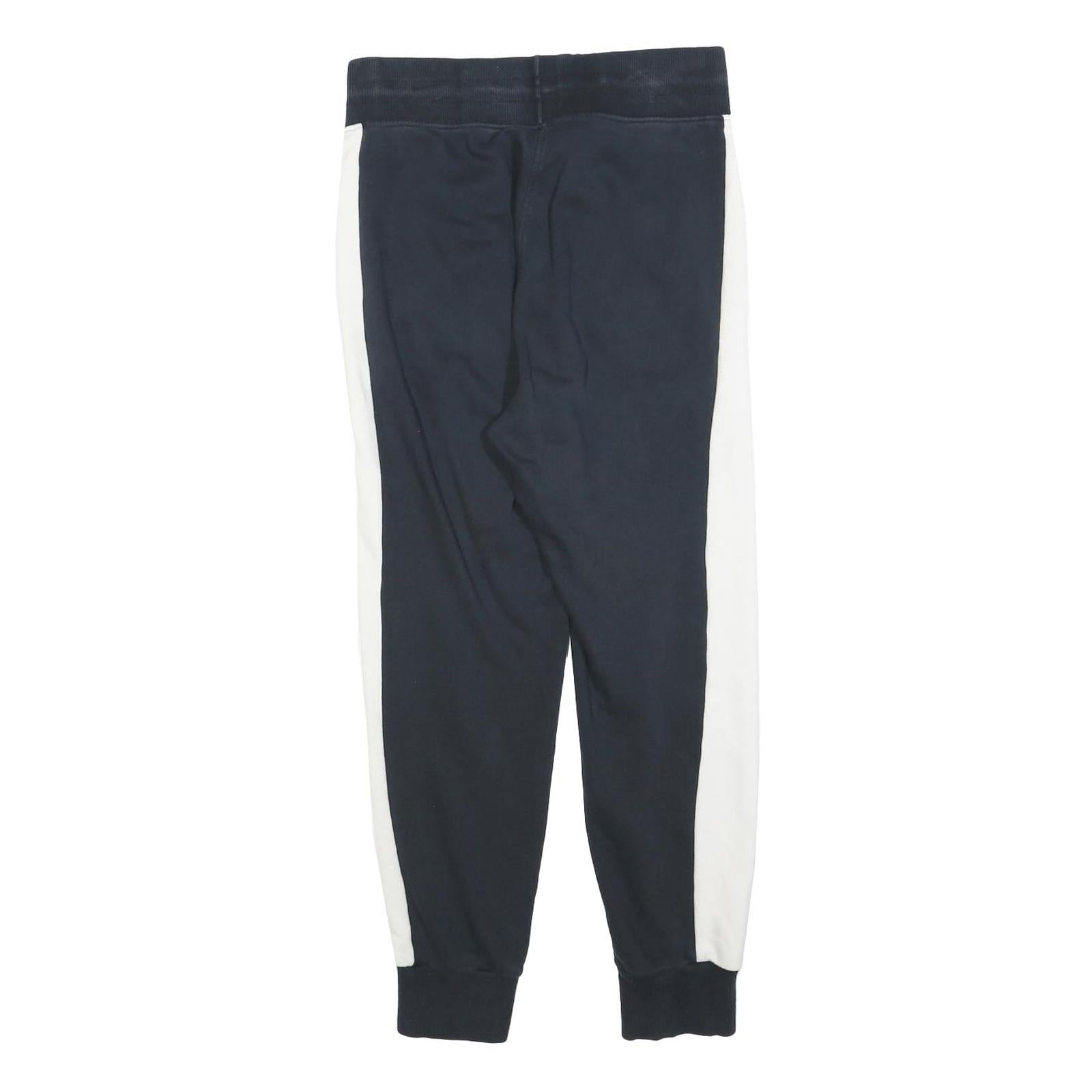 PUMA Womens Joggers Black & White Slim Tapered S W28 L25 Cotton Blend Casual