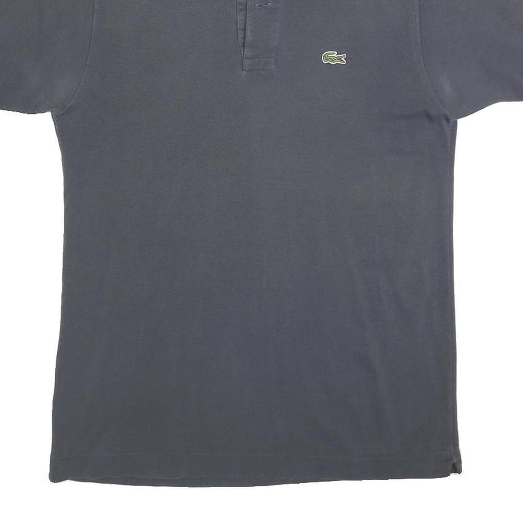 LACOSTE Mens Grey Short Sleeve Plain Polo Shirt S Classic Cotton Crocodile Logo