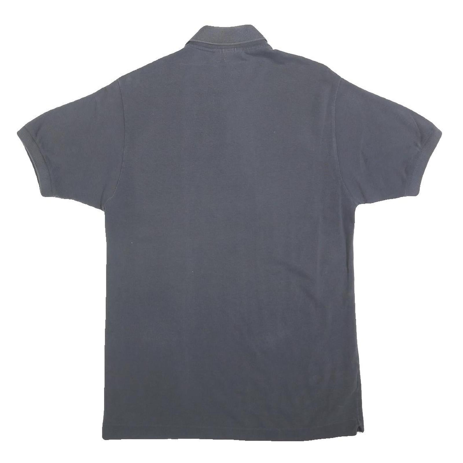 LACOSTE Mens Grey Short Sleeve Plain Polo Shirt S Classic Cotton Crocodile Logo