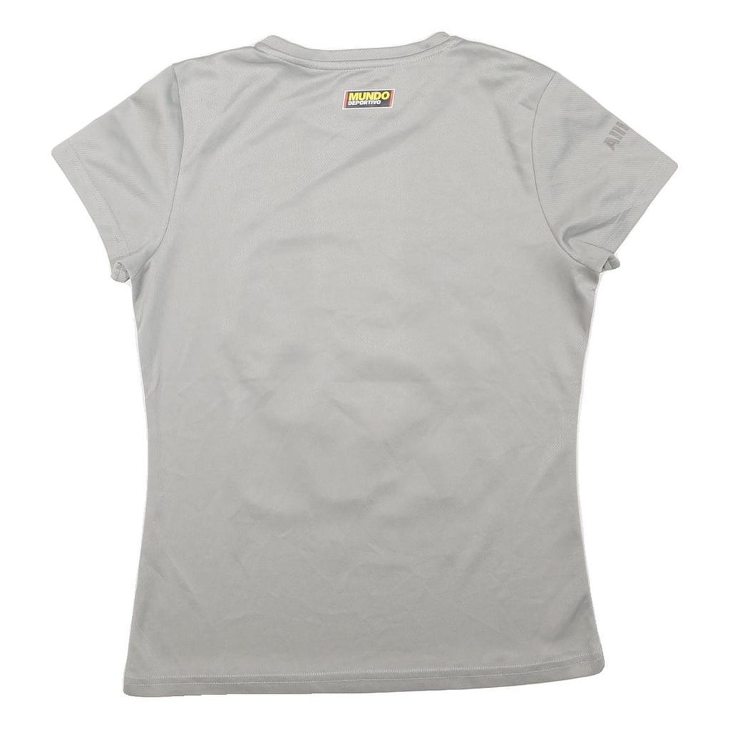 ASICS Womens Grey T-Shirt S Short Sleeve Crew Neck 92 Carrera Jean Bouin Mundo