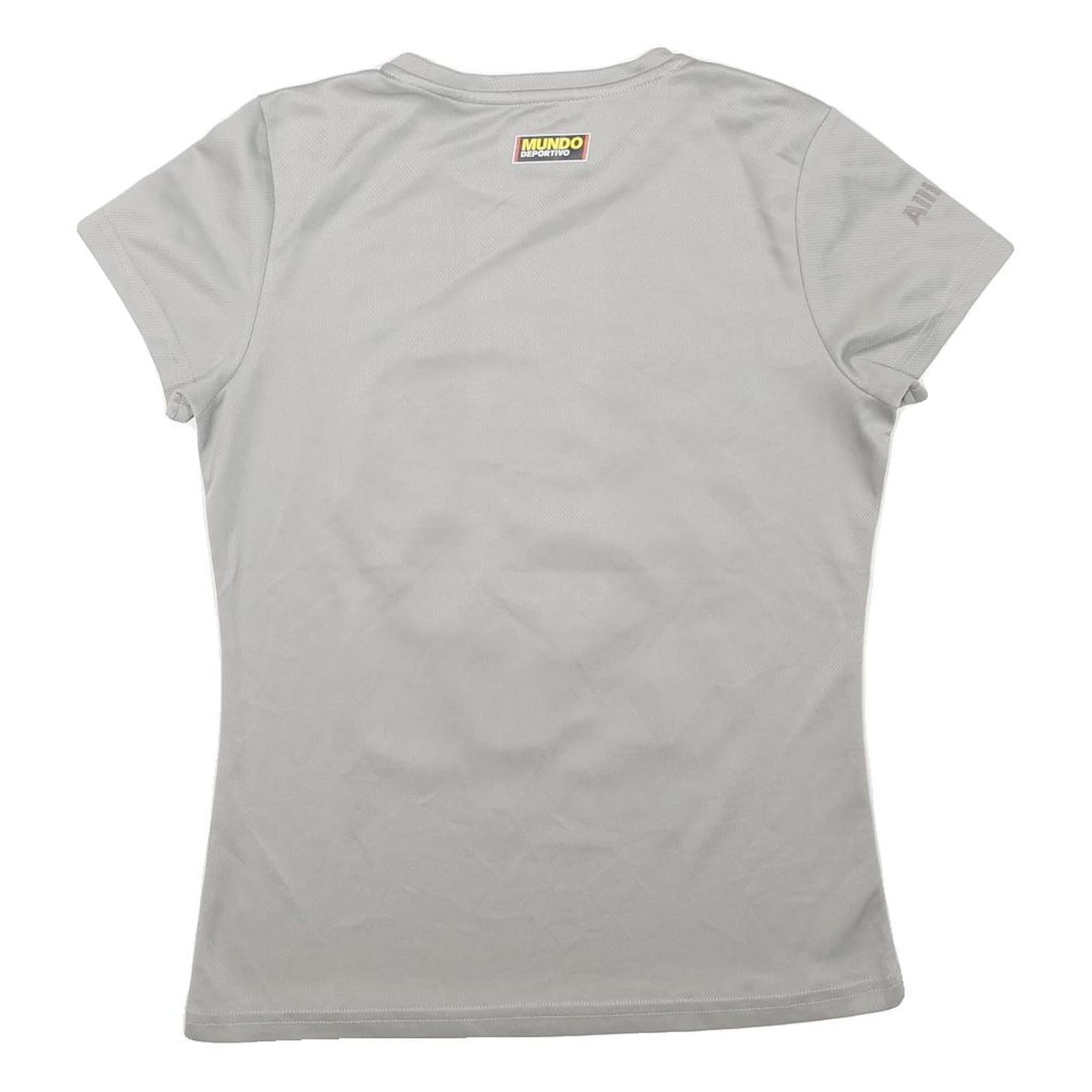 ASICS Womens Grey T-Shirt S Short Sleeve Crew Neck 92 Carrera Jean Bouin Mundo