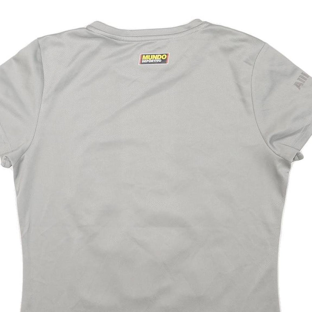 ASICS Womens Grey T-Shirt S Short Sleeve Crew Neck 92 Carrera Jean Bouin Mundo