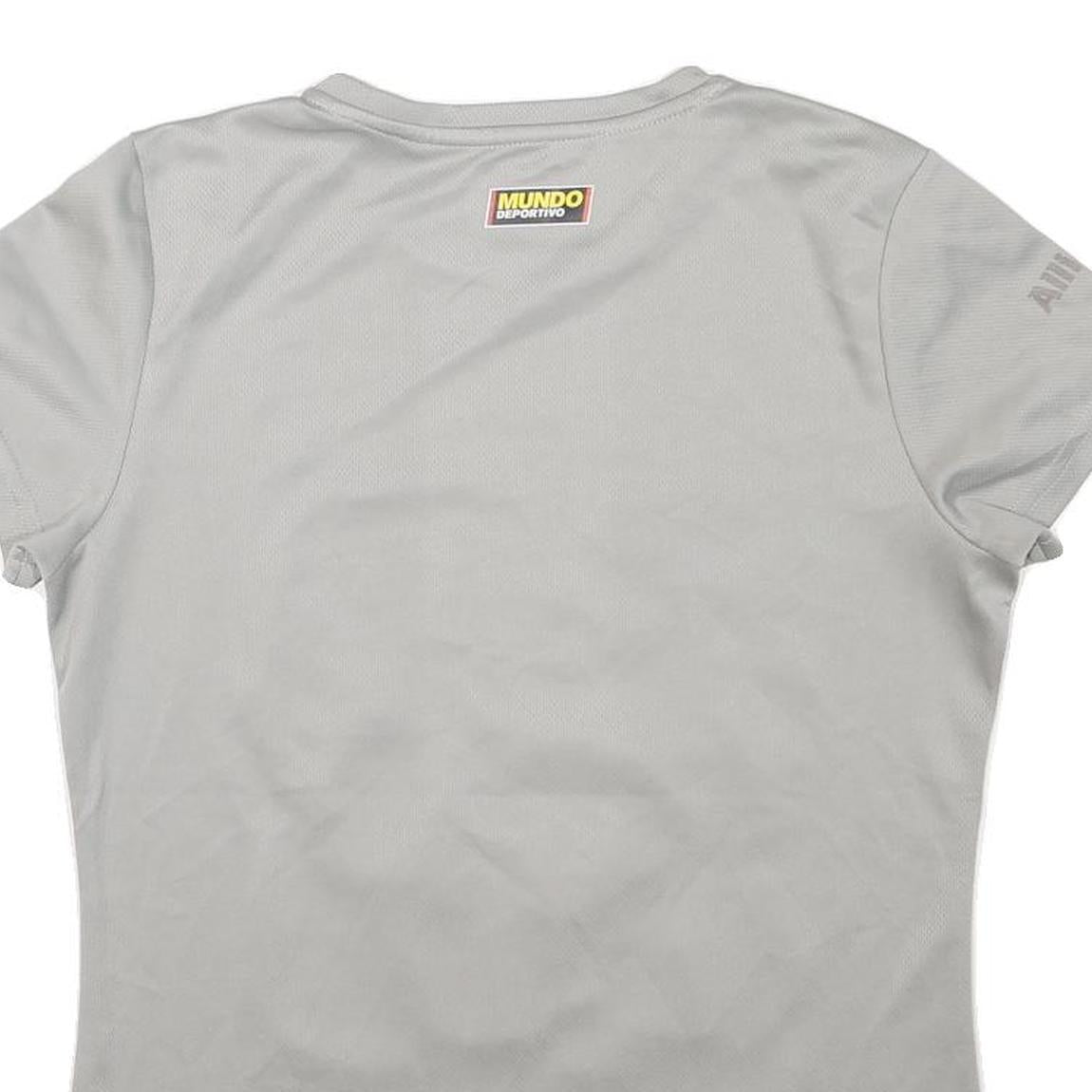 ASICS Womens Grey T-Shirt S Short Sleeve Crew Neck 92 Carrera Jean Bouin Mundo