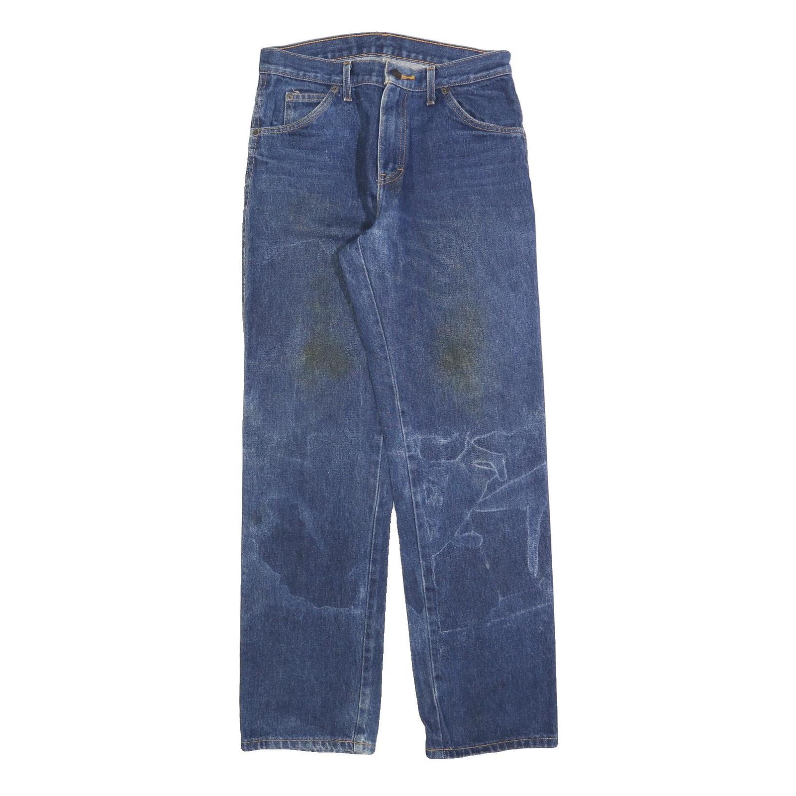 DICKIES Mens Jeans Blue Regular Straight Denim Medium W30 L32 Workwear