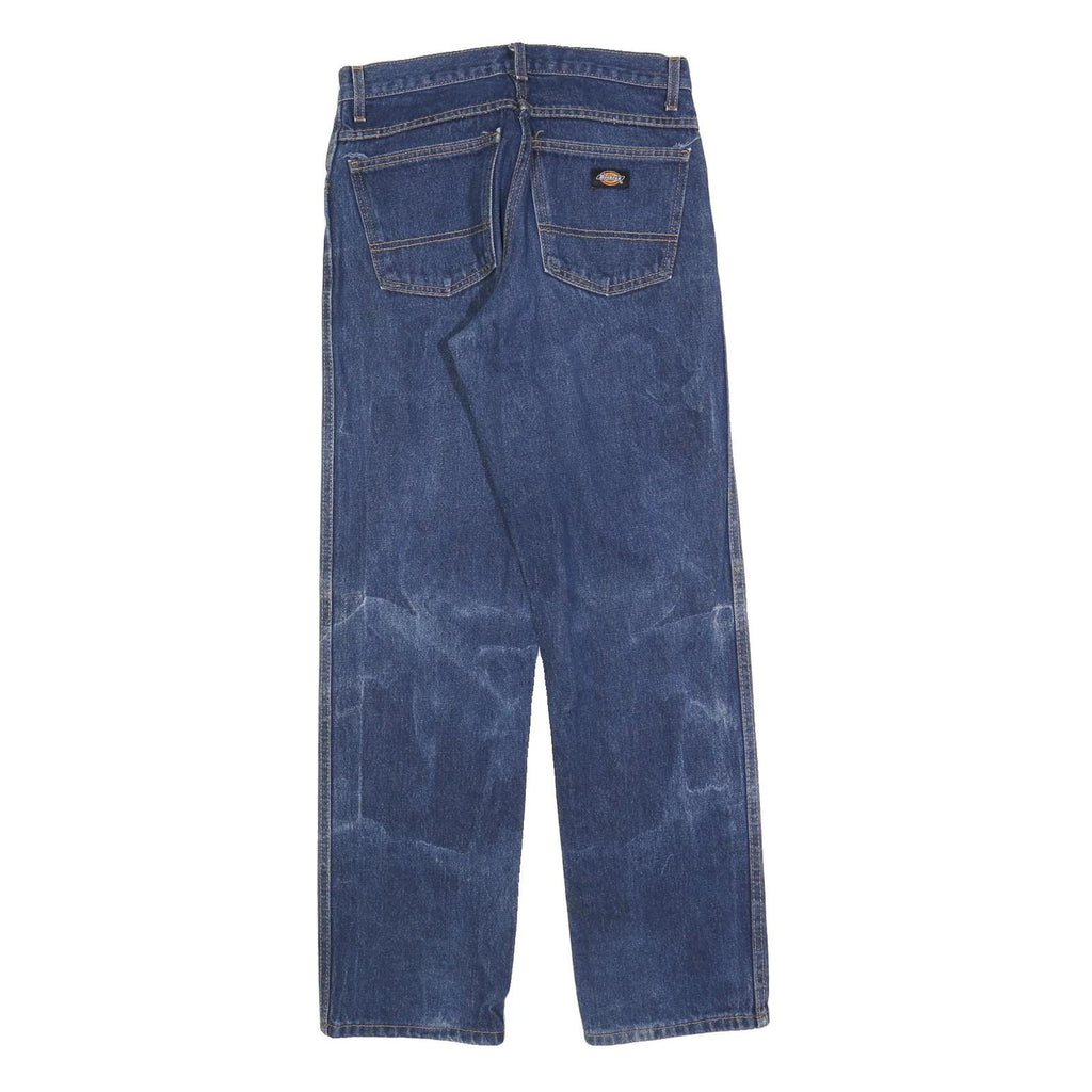 DICKIES Mens Jeans Blue Regular Straight Denim Medium W30 L32 Workwear
