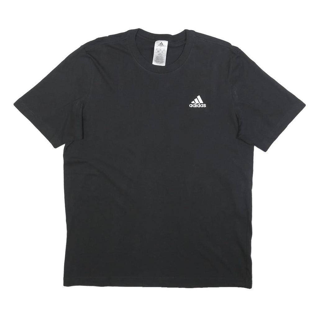 ADIDAS Mens Black Classic T-Shirt M Short Sleeve Crew Neck Cotton Casual