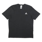 ADIDAS Mens Black Classic T-Shirt M Short Sleeve Crew Neck Cotton Casual