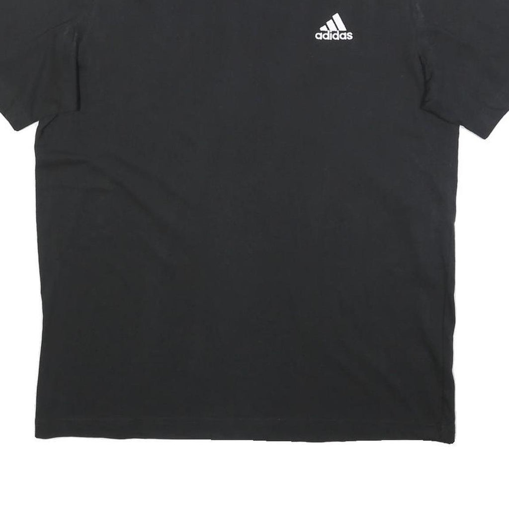 ADIDAS Mens Black Classic T-Shirt M Short Sleeve Crew Neck Cotton Casual