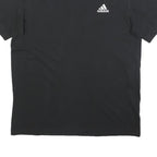ADIDAS Mens Black Classic T-Shirt M Short Sleeve Crew Neck Cotton Casual