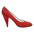 POLLINI Womens Red Synthetic Pointed Toe Pumps UK 4.5 Classic Elegant Heels