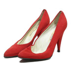 POLLINI Womens Red Synthetic Pointed Toe Pumps UK 4.5 Classic Elegant Heels
