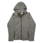 COLUMBIA Womens Grey Hooded Jacket S Polyester Blend Zip Outdoor Casual