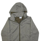 COLUMBIA Womens Grey Hooded Jacket S Polyester Blend Zip Outdoor Casual