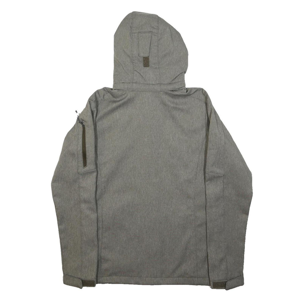 COLUMBIA Womens Grey Hooded Jacket S Polyester Blend Zip Outdoor Casual