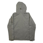 COLUMBIA Womens Grey Hooded Jacket S Polyester Blend Zip Outdoor Casual