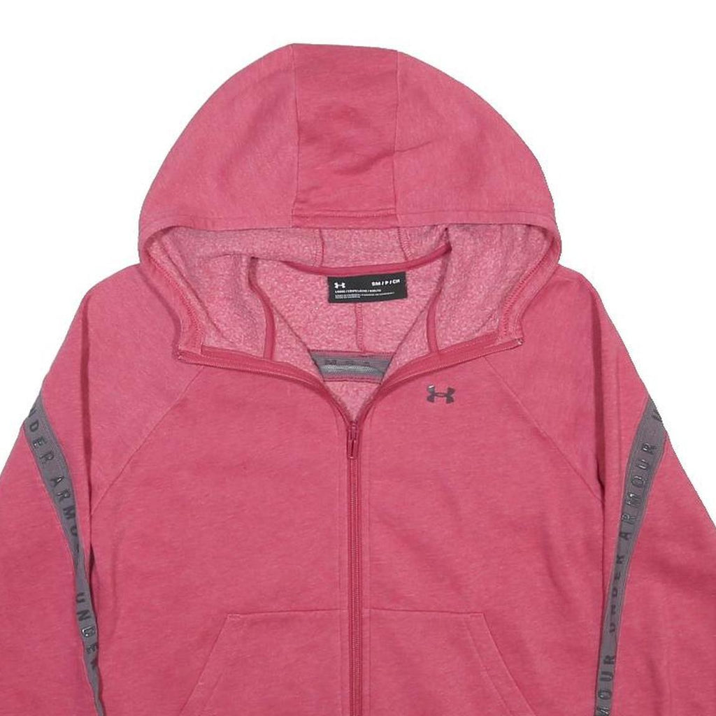 UNDER ARMOUR Womens Pink Full Zip Hoodie S Activewear Sports Sweatshirt