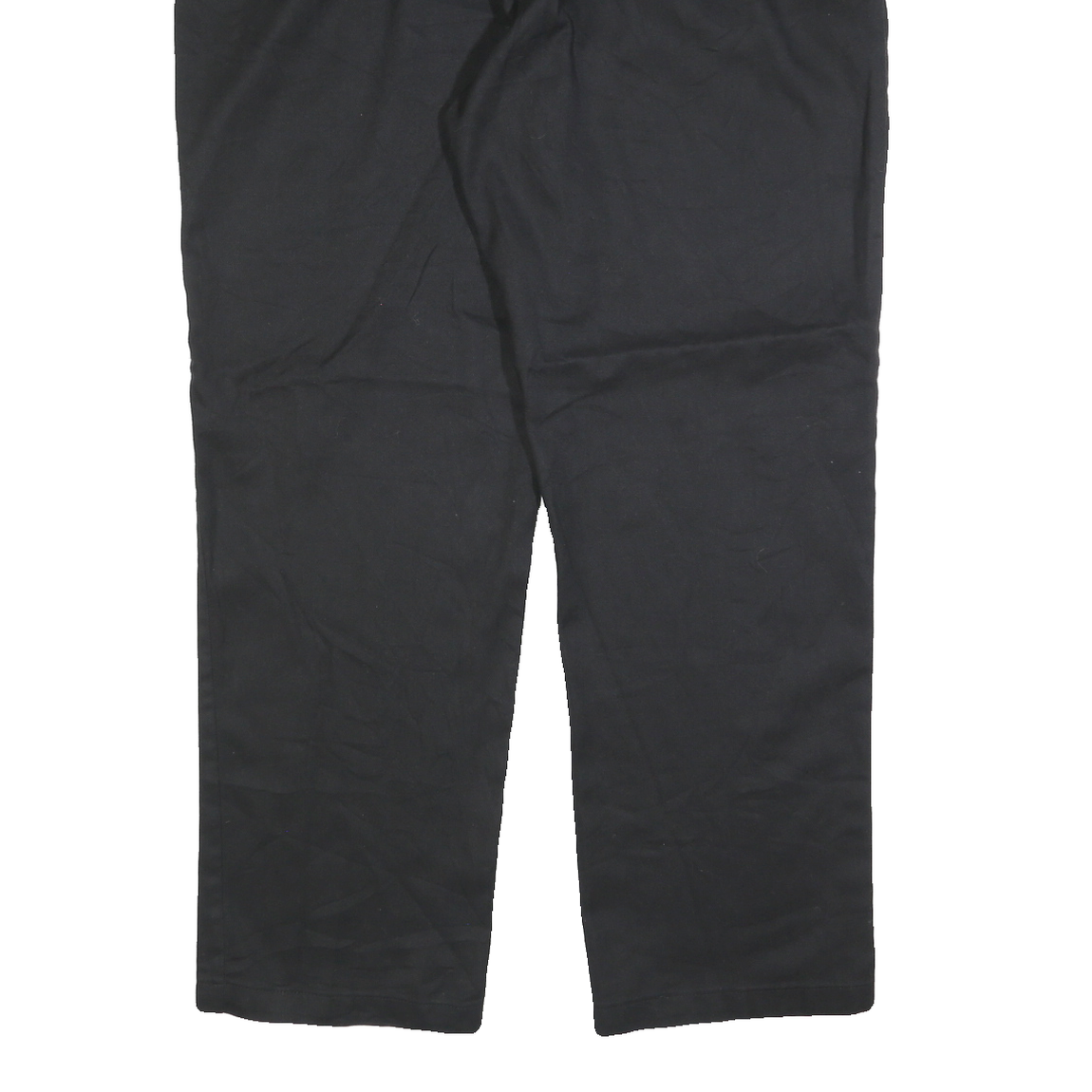 DICKIES Mens Cotton Blend Black Regular Straight Trousers W42 L32 Workwear Zip