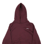 SLAZENGER Womens Maroon Hoodie UK 8 Cotton Blend Casual Pullover