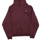 SLAZENGER Womens Maroon Hoodie UK 8 Cotton Blend Casual Pullover