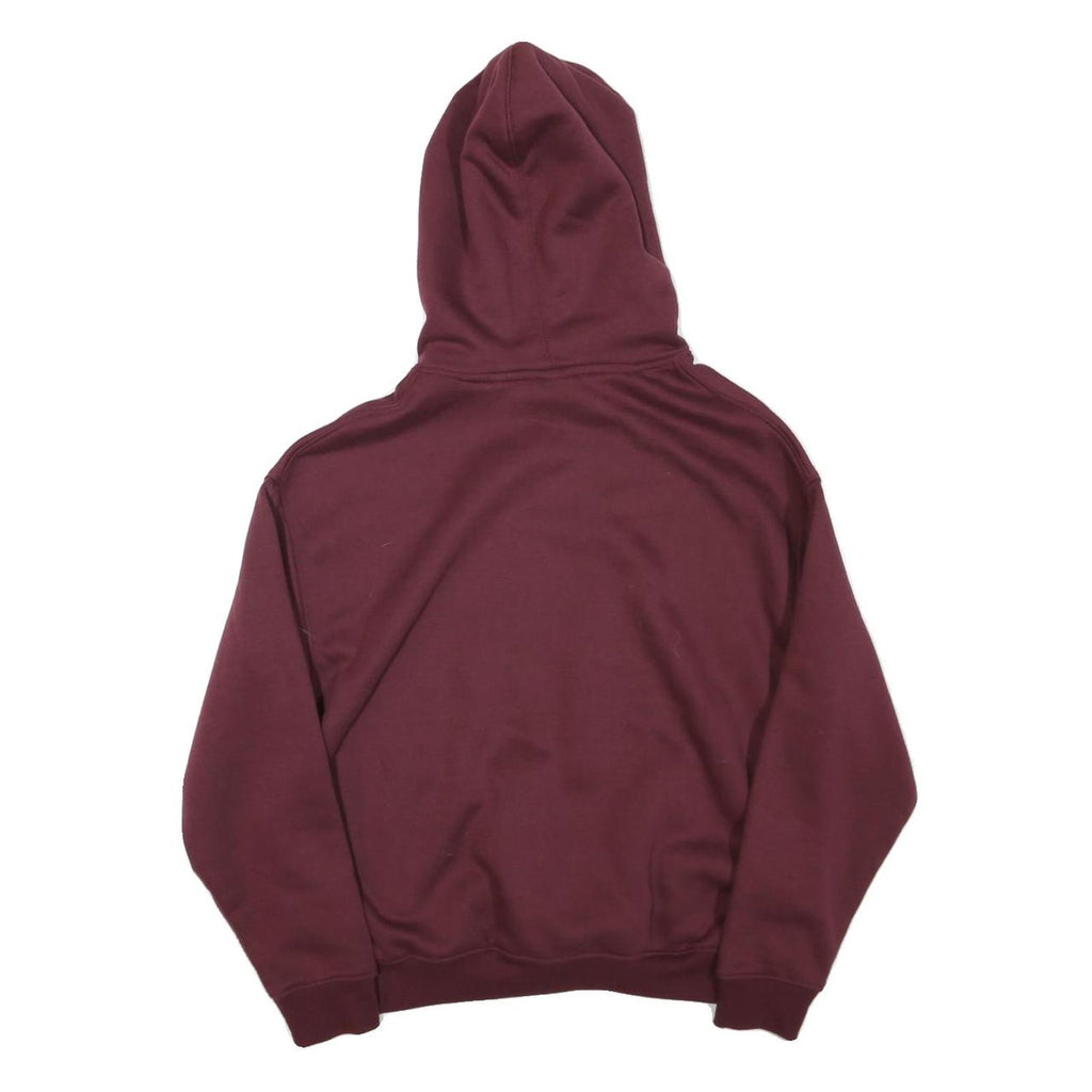 SLAZENGER Womens Maroon Hoodie UK 8 Cotton Blend Casual Pullover