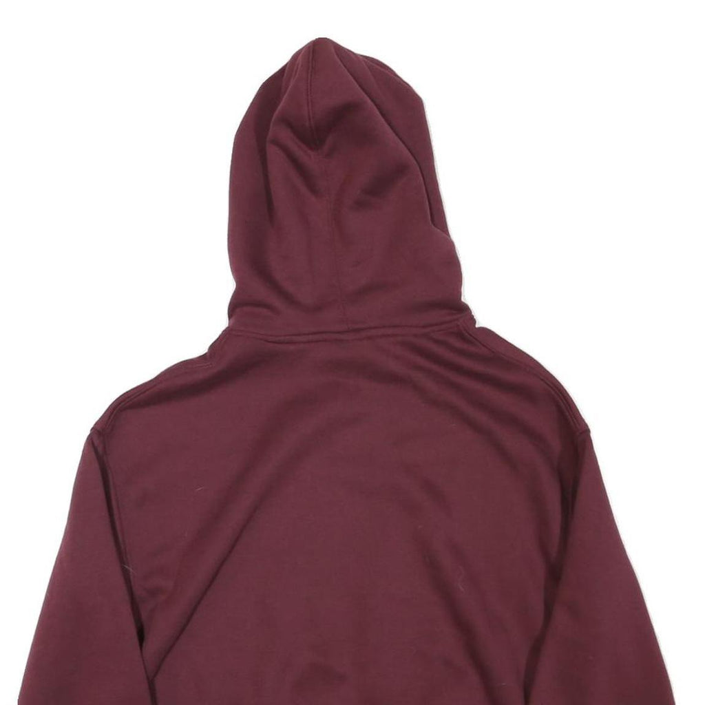 SLAZENGER Womens Maroon Hoodie UK 8 Cotton Blend Casual Pullover