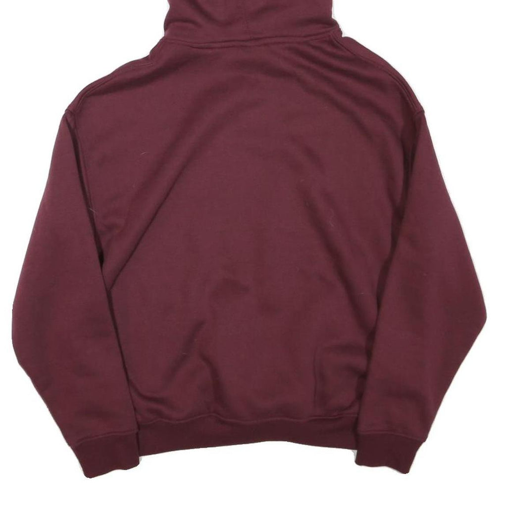 SLAZENGER Womens Maroon Hoodie UK 8 Cotton Blend Casual Pullover