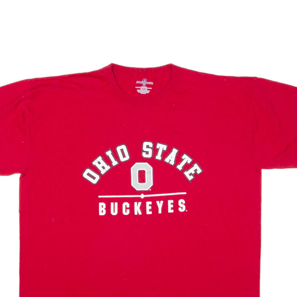 RUSSELL ATHLETIC Ohio State Buckeyes Mens T-Shirt Red USA XL