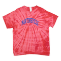 COLORTONE Womens Red Tie Dye Martinsville Graphic T-Shirt L Short Sleeve Crew