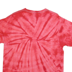 COLORTONE Womens Red Tie Dye Martinsville Graphic T-Shirt L Short Sleeve Crew