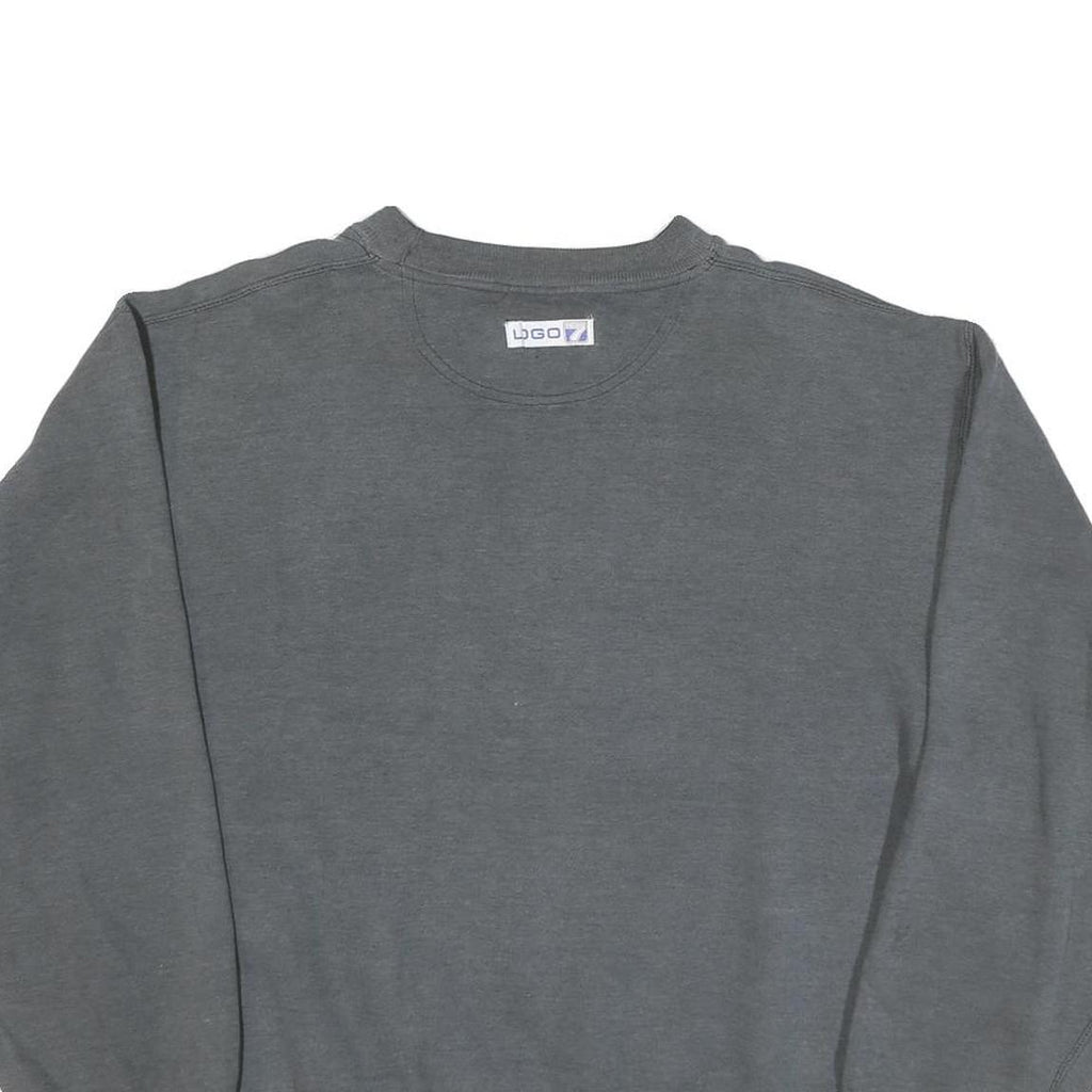 LOGO Mens Grey Broncos Crew Neck L Cotton Blend Pullover Sweatshirt