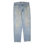 CARHARTT Mens Jeans Blue Regular Straight Denim Medium W36 L34 Casual Zip