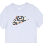 NIKE Mens White Graphic T-Shirt S Short Sleeve Crew Neck Cotton Blend Casual