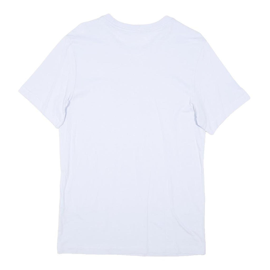 NIKE Mens White Graphic T-Shirt S Short Sleeve Crew Neck Cotton Blend Casual