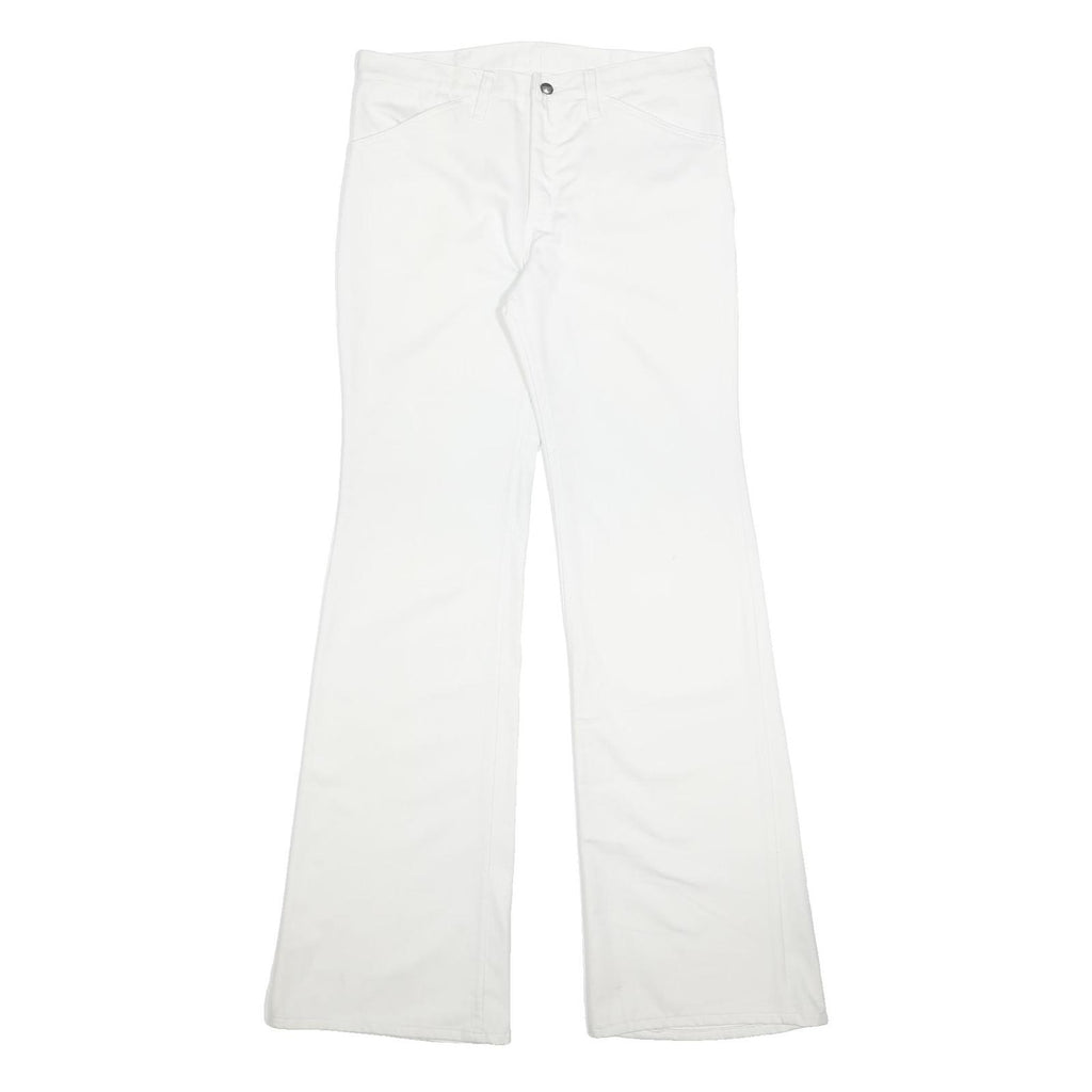 WRANGLER Mens Regular Fit White Cotton Blend Regular Leg Trousers W34 L38