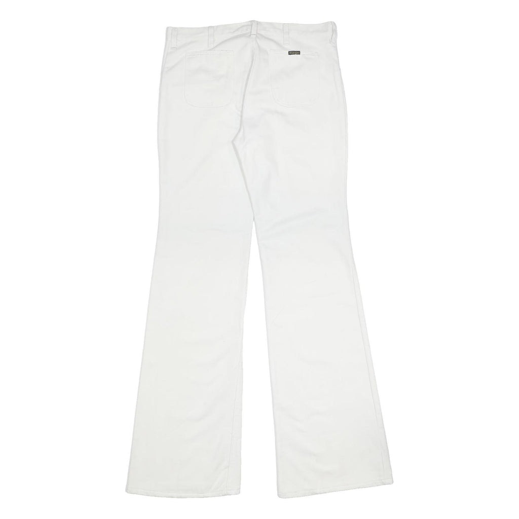WRANGLER Mens Regular Fit White Cotton Blend Regular Leg Trousers W34 L38