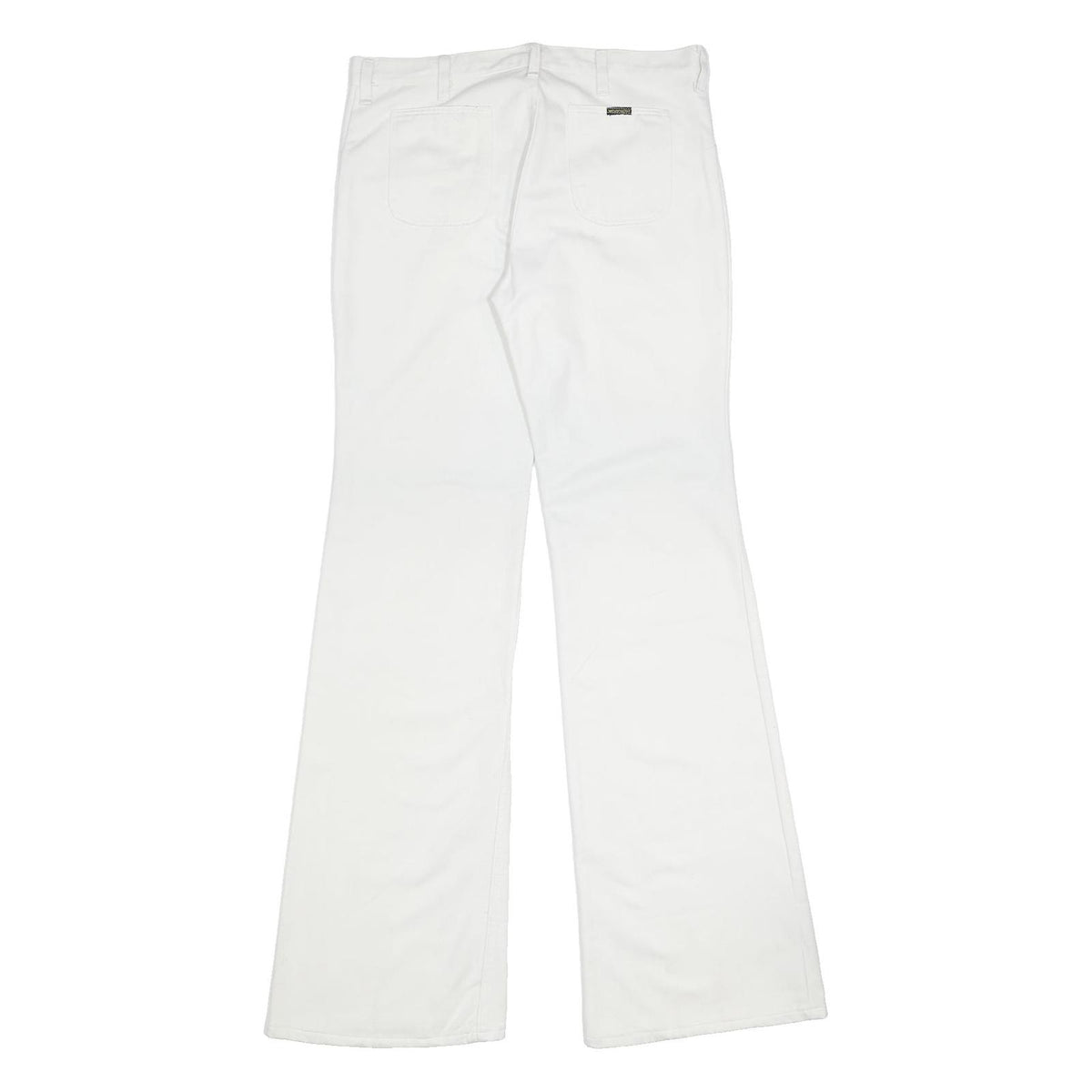 WRANGLER Mens Regular Fit White Cotton Blend Regular Leg Trousers W34 L38