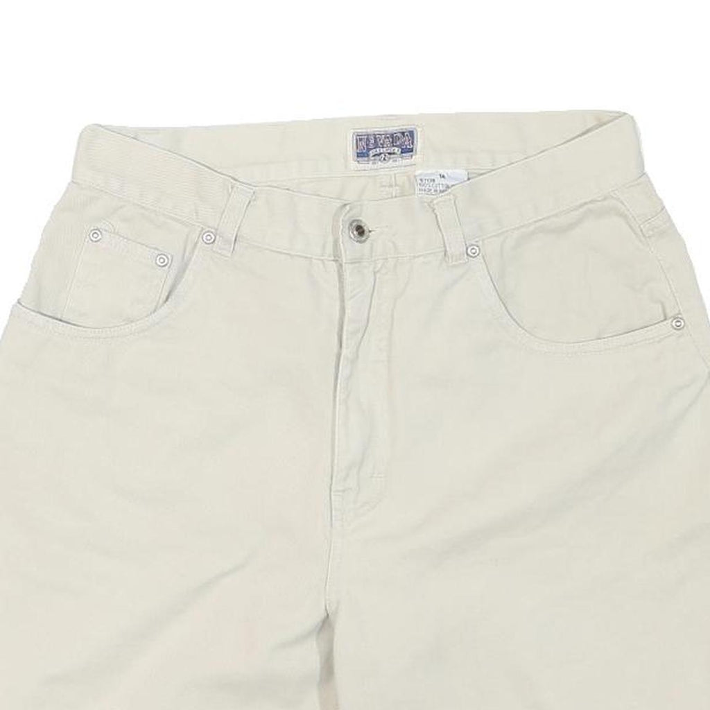 NEVADA Womens Shorts Cream Casual Plain M W30 Cotton Blend Summerwear