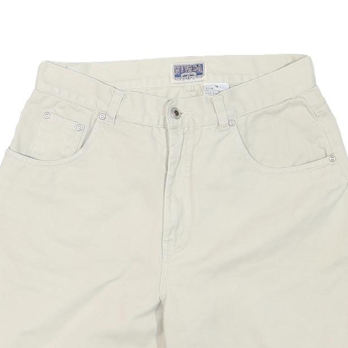 NEVADA Womens Shorts Cream Casual Plain M W30 Cotton Blend Summerwear