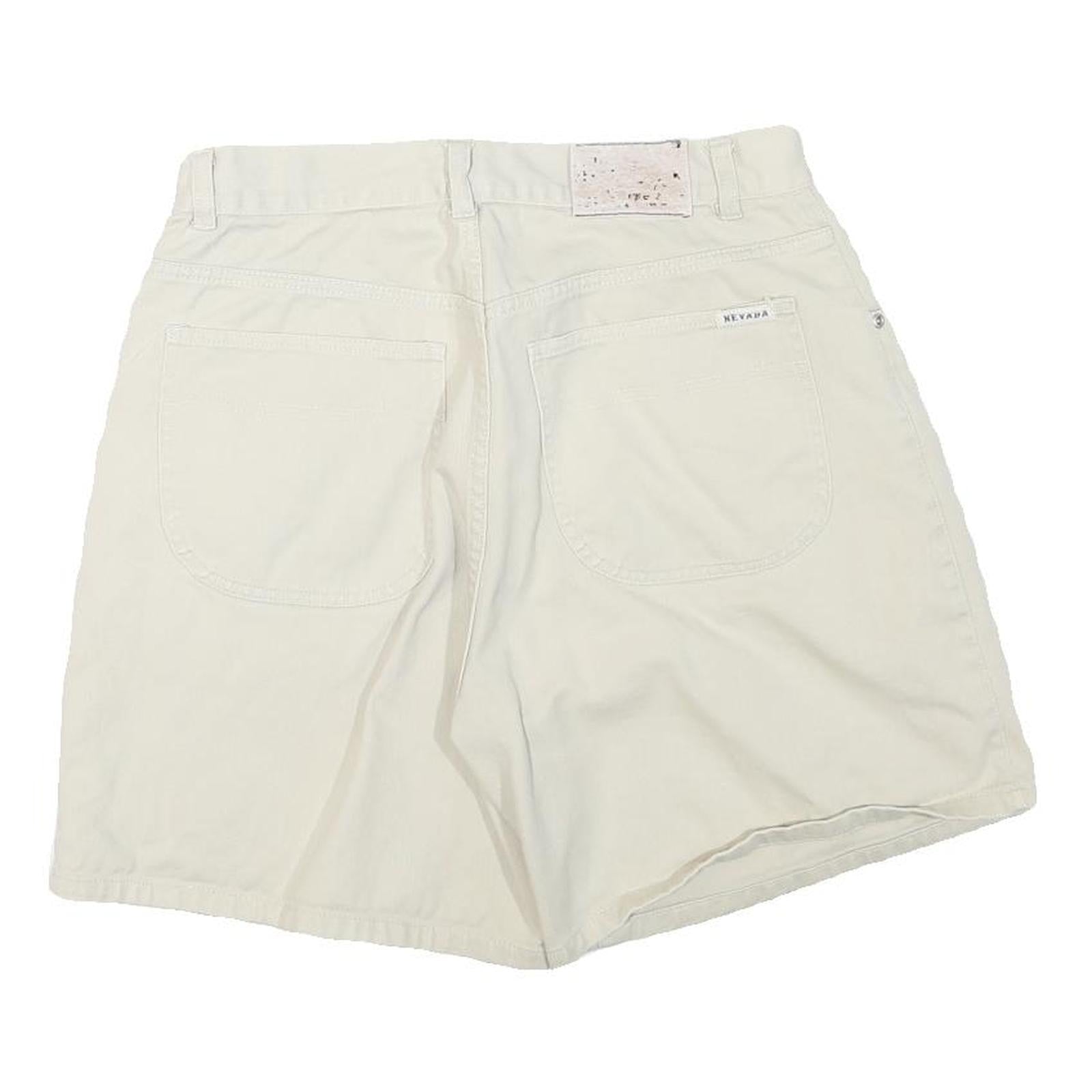 NEVADA Womens Shorts Cream Casual Plain M W30 Cotton Blend Summerwear
