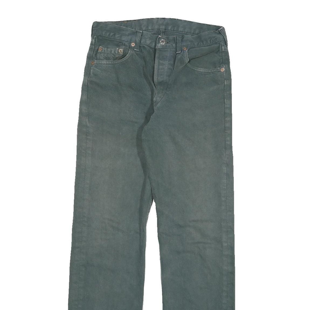 LEVI'S 501 Mens Jeans Blue Regular Straight Denim Medium W26 L30 Classic Button