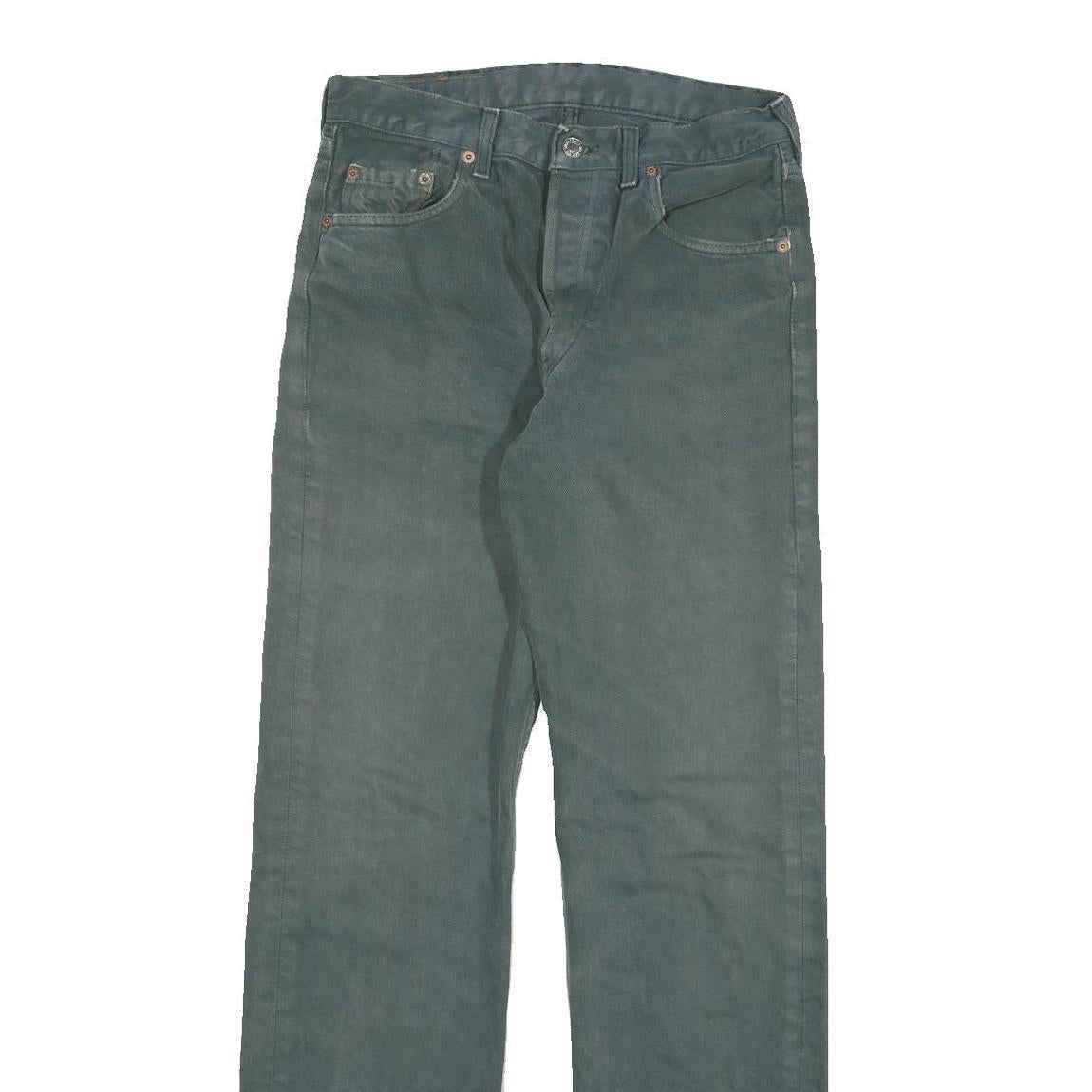 LEVI'S 501 Mens Jeans Blue Regular Straight Denim Medium W26 L30 Classic Button