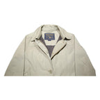 WOOLRICH Womens Beige Lightweight Belted Trench Coat S Nylon Plain Zip Classic