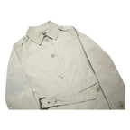 WOOLRICH Womens Beige Lightweight Belted Trench Coat S Nylon Plain Zip Classic