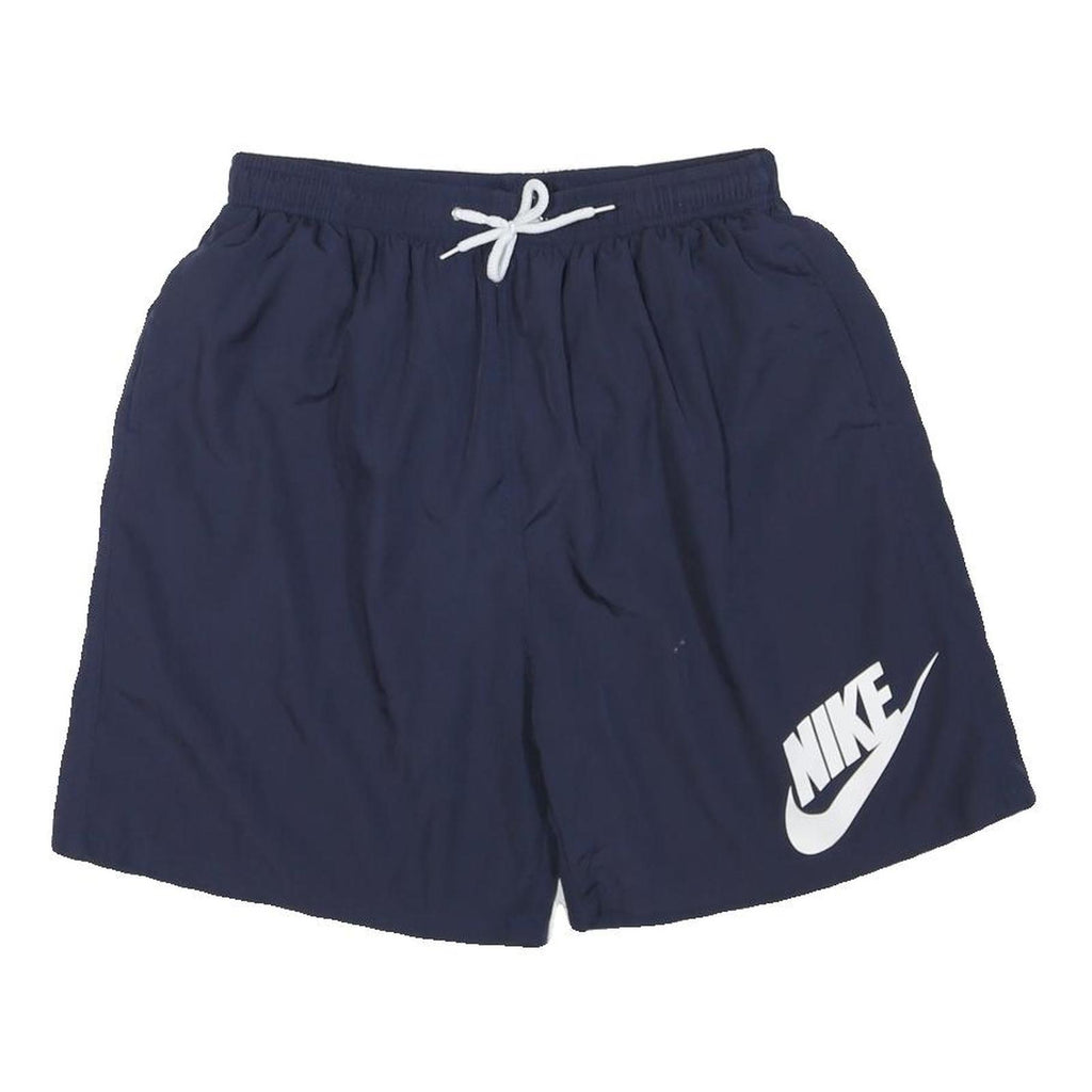 NIKE Mens Shorts Navy Blue Casual Sports 3XL W30 Polyester Blend Drawstring